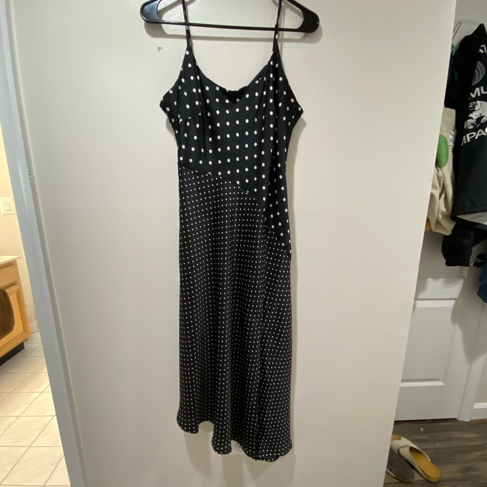 Target Black and White Spaghetti Strap Midi Sundress